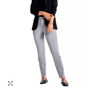 NIC+ZOE Mid Rise Straight Ankle Jeans in Mercury